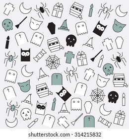 Halloween background, vector illustration