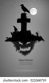  Halloween  background, vector illustration