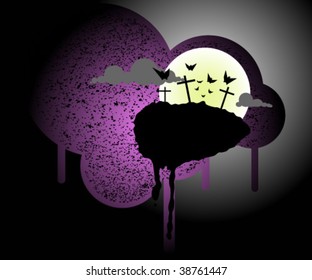halloween background. vector illustration