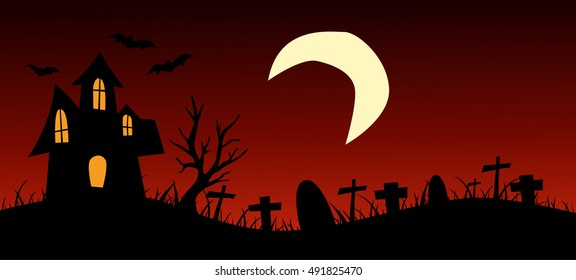 Halloween background vector illustration