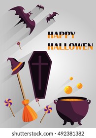 Halloween Background. Vector Illustration.