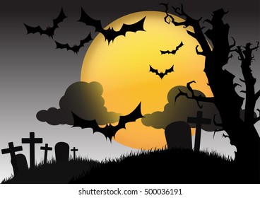 Halloween background, vector illustration