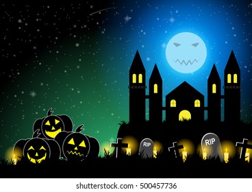Halloween background vector illustration
