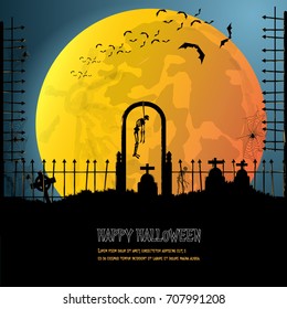 halloween background . Vector Illustration