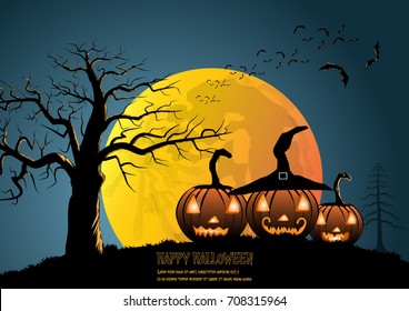 halloween background . Vector Illustration
