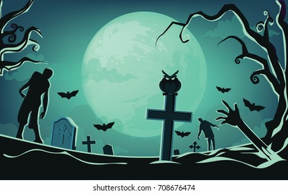  halloween background ,Vector illustration 