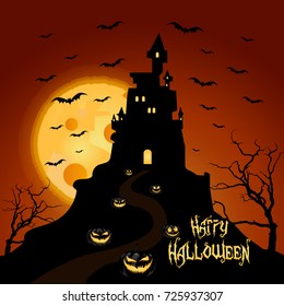 Halloween  background vector illustration.