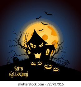 Halloween  background vector illustration.