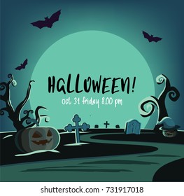 halloween background ,Vector illustration 