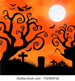 Halloween Background. Vector illustration