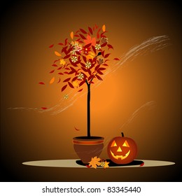 halloween background vector illustration