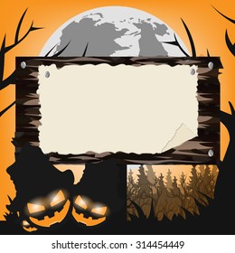 Halloween background, vector illustration for design 