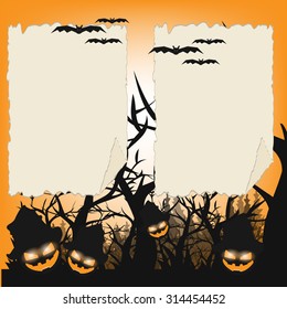 Halloween background, vector illustration for design 