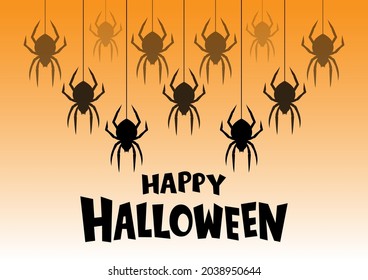 Halloween background. Vector illustration. Follow other spiders patterns in my collection.