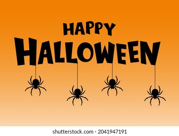 Halloween background. Vector illustration. Follow other spiders patterns in my collection.