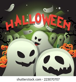 Halloween Background - Vector Illustration, Graphic Design Editable For Your Design