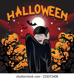 Halloween Background - Vector Illustration, Graphic Design Editable For Your Design