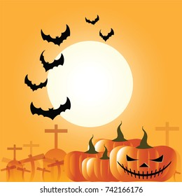 Halloween background vector illustration for October holiday concept EPS 10