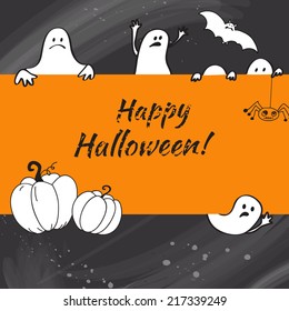 Halloween background. Vector. Place for text. Banner.