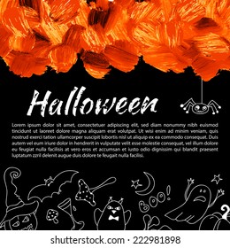 Halloween background. Vector. Place for text. Banner.