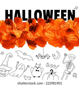 Halloween background. Vector. Place for text. Banner.