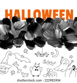 Halloween background. Vector. Place for text. Banner.