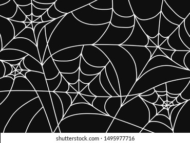 Halloween background. Vector spider halloween background.  Halloween party vector pattern. 