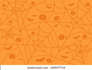 Halloween background. Vector spider halloween background.  Halloween party vector pattern. 