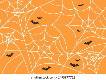 Halloween background. Vector spider halloween background.  Halloween party vector pattern. 