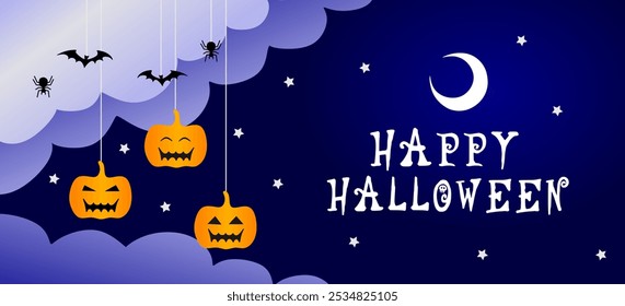 Halloween background vector template design