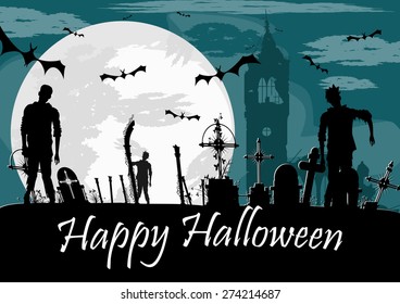 Halloween background .Vector without gradients.
