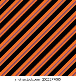 Halloween background, wallpaper, stripe, line, diagonal, geometric, abstract, orange, purple, black, texture, print, fabric, spooky, scary, wrapping paper, flat style, vector illustration