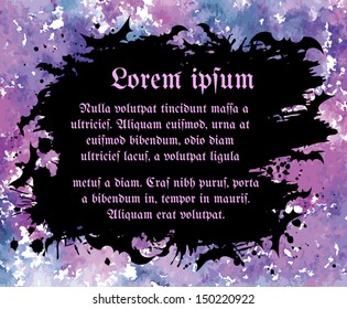 Halloween background with watercolor and grunge elements