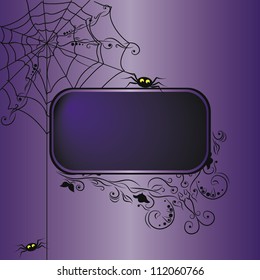 Halloween background with web and pattern