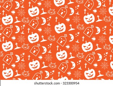 Halloween Background with white Halloween icon