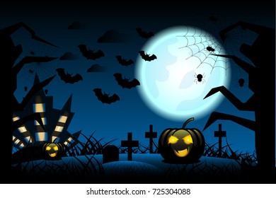 Halloween background is wild with dark background behind like an old castle with bat look awesome.