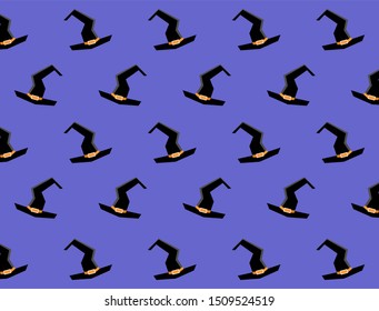 Halloween Background - witch hat texture white blue background