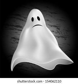 halloween background.ghost on a dark background.vector