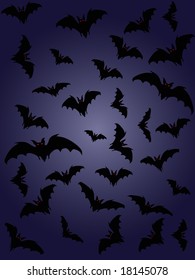 halloween backgrounds. bats silhouette . vector