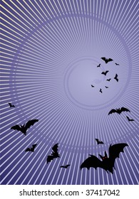 halloween backgrounds. bats silhouette . vector