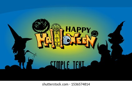 Halloween backgrounds collection. Halloween greeting card and poster, party sign. Traditional design cartoon. 31 october