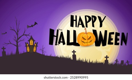 Halloween backgrounds in Halloween day for content online or web, banner and template, Emojis for Halloween day, Flat cartoon flat style. illustration Vector EPS 10