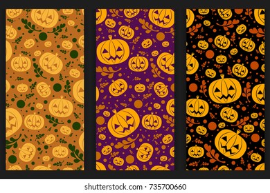 Halloween backgrounds with pumpkin. Vector Illustration. Can be used as paper, in present cards, invitations,brochures, gift cards and etc.