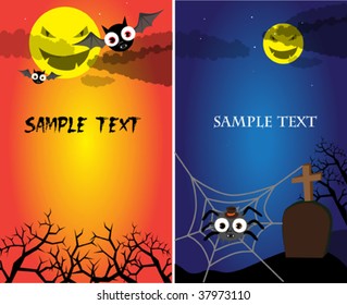 Halloween backgrounds set