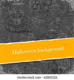 Halloween backgrounds set with copyspace. Easy editable by layers, eps10.