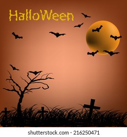 Halloween background.Vector illustration