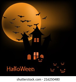 Halloween background.Vector illustration