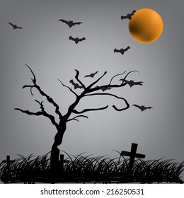 Halloween background.Vector illustration
