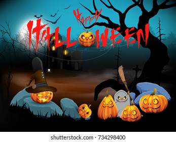 Halloween background.Vector illustration.