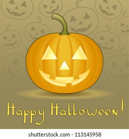 Halloween background,with pumpkin. Vector illustration.